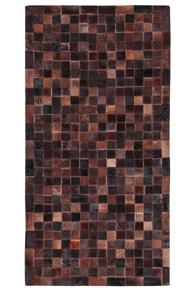 Leather patch mosaic choco