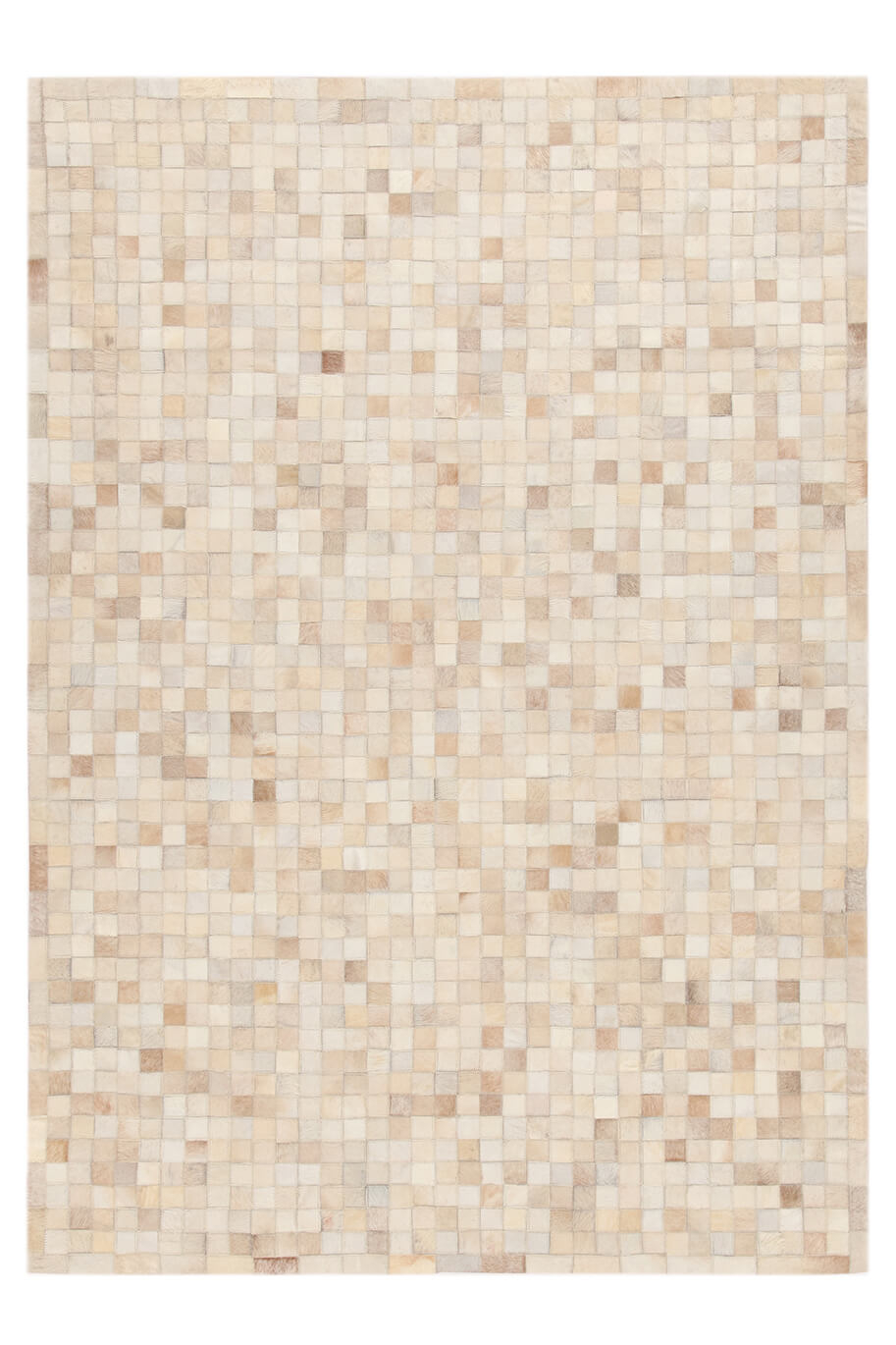 Tappeto Leather patch mosaic beige